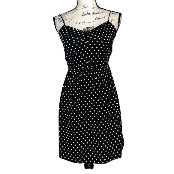 J. Crew black & white polka dot dress 2 - Picture 1 of 6